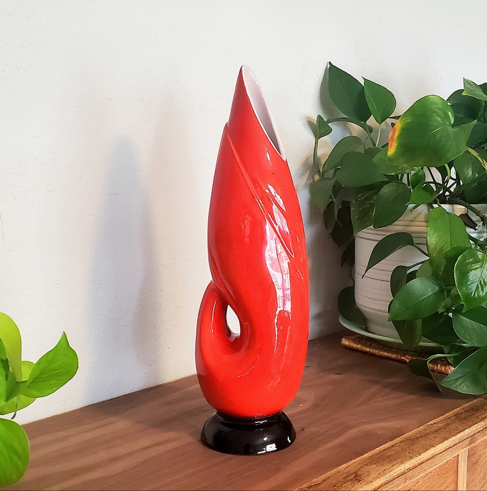 Frankoma Pottery Limited Edition #19  1970s  Flame Vase Signed Grace Lee Frank